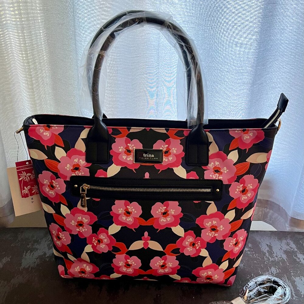 Trina Turk Double Handed Tote with Detachable Shoulder Strap
